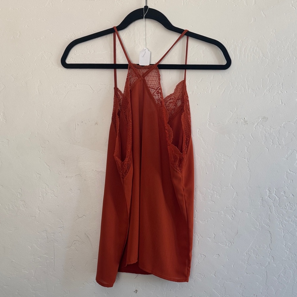 BiBi Terracotta Lace Cami Top - Picture 3 of 3